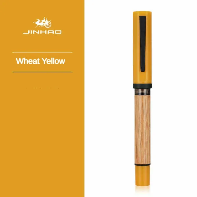 1 Pc JINHAO 58 Wood Fountain Pen High Quality Colors Student F EF Nib Ink Pen Calligraphy Pen Stationery School Office Supplies 3.4MM ink sac can be u