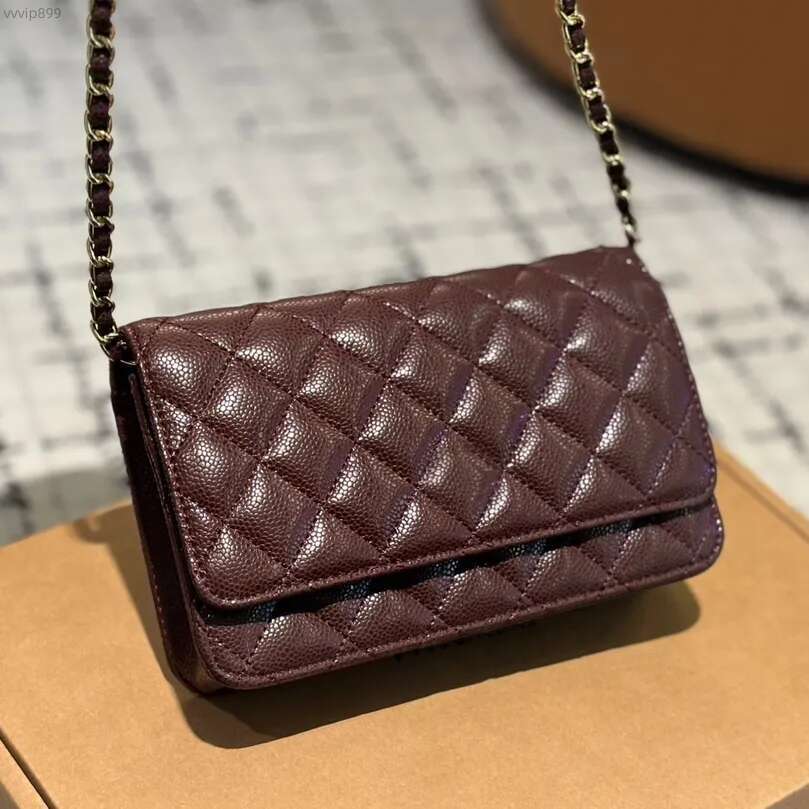 Small perfumed designer bag rich bag luxury purse Caviar sheepskin 2025 new leather Ringer small square bag designer chain bag single shoulder handbag crossbody bag