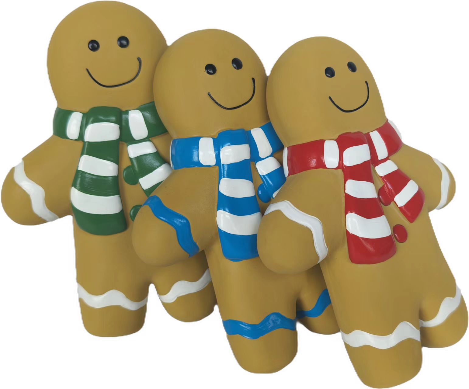 Natural Latex Dog Chew Toys - 15cm Gingerbread Man for Christmas 6pcs in One Pack