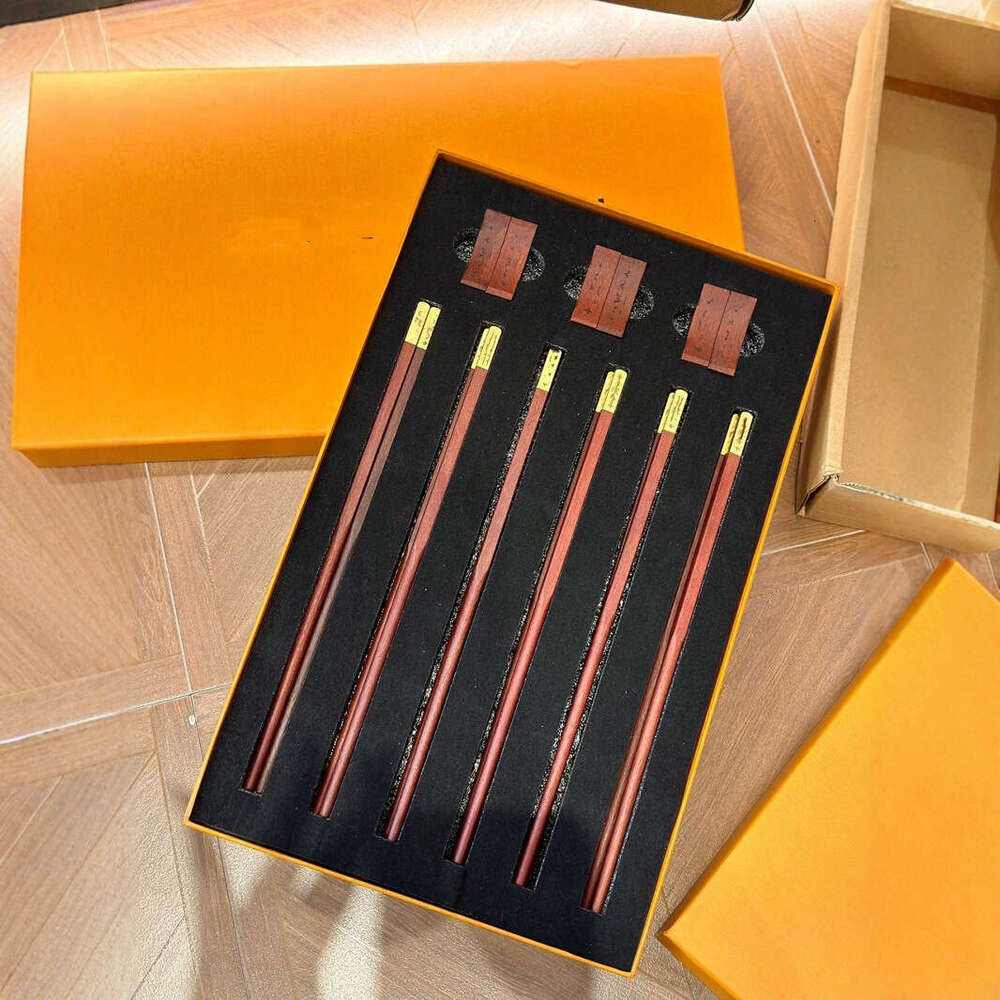 New Year's Red Sandalwood Set Carving Home Utensils Gift Chopsticks Lacquer Free Health 12315