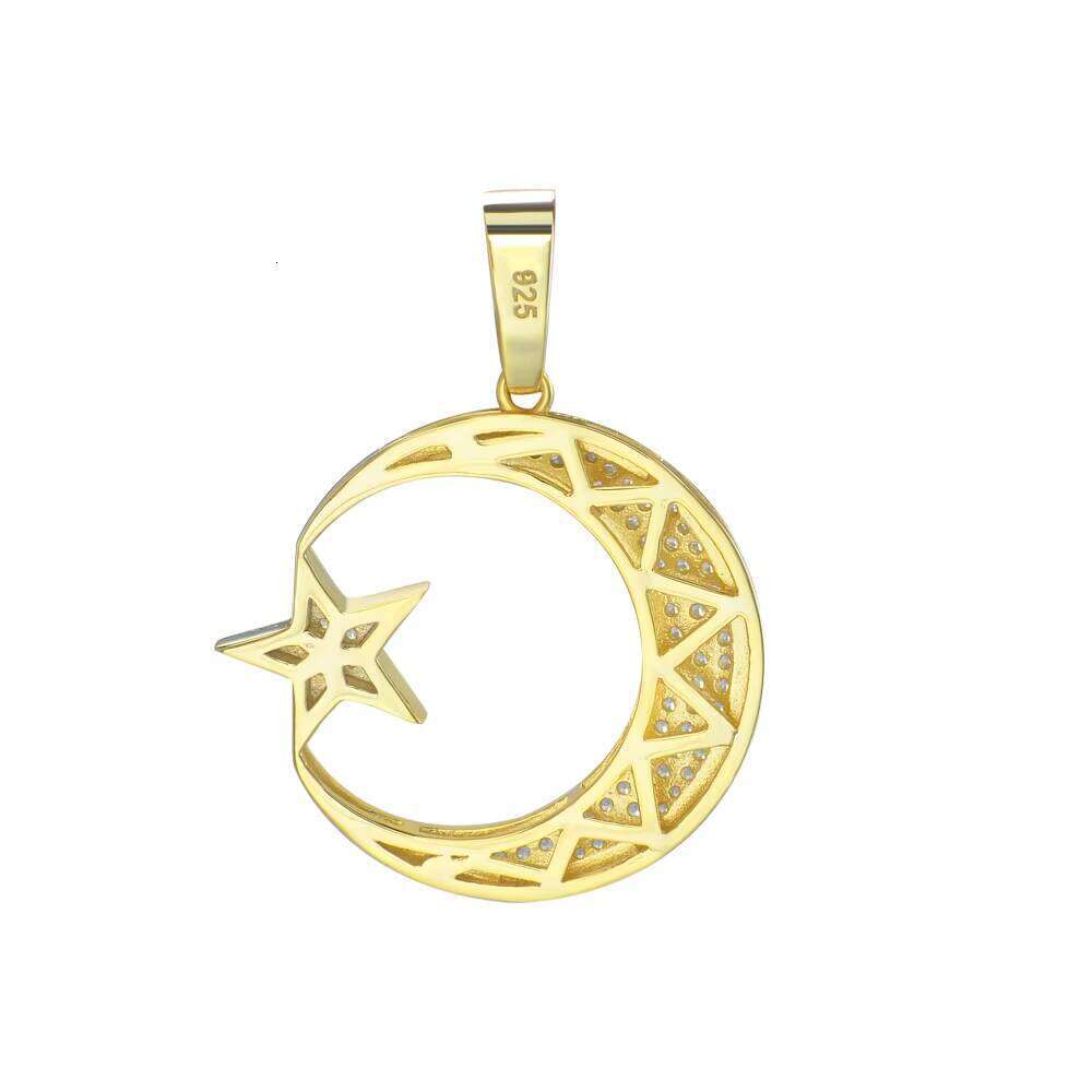 Fashion Dia Minimal Moon and Star Crescent Pendant for Women