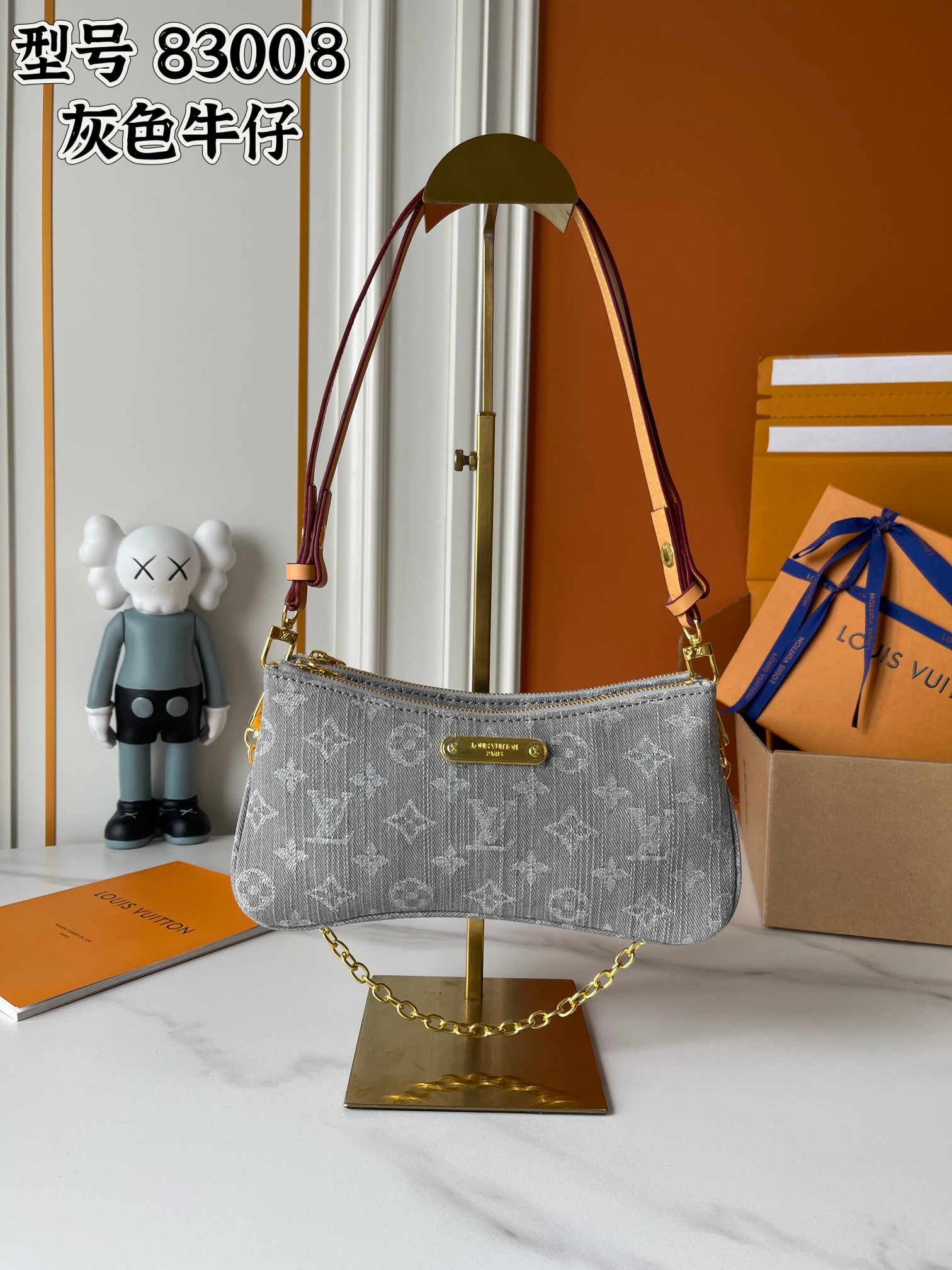 Evening Bags Shoulder Bags pink Denim Vintage Designer Shoulder Bag Women Tote Bags Takashi Murakami Handbag travel bag Flower Underarm Bag Print Purse 3LHU