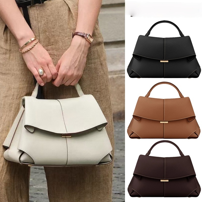 Leather mokki handbag crossbody designer fashion solid simple borse ladies big capacity soft shoulder bags 5 colors popular new styles xb229