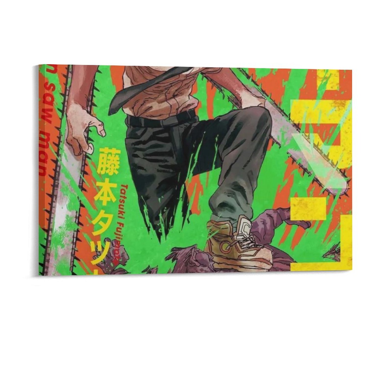 Hanging Picture-Rectangle Chainsaw Man 01 Manga Frame-style Canvas Prints Wall Painting Wall Art Decor Print Picture Pain