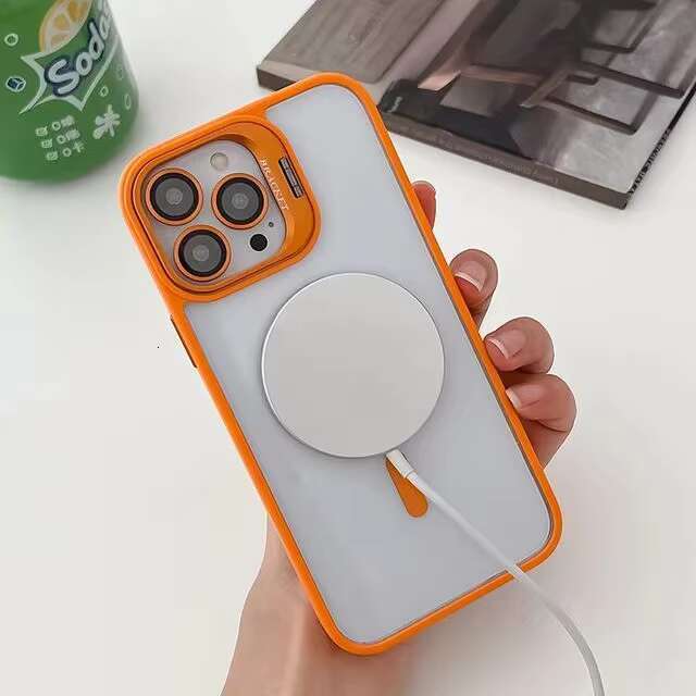 DHgargets Suitable For Apple 16 Phone Magnetic Invisible Bracket, Integrated Lens Film TPU Computer Case