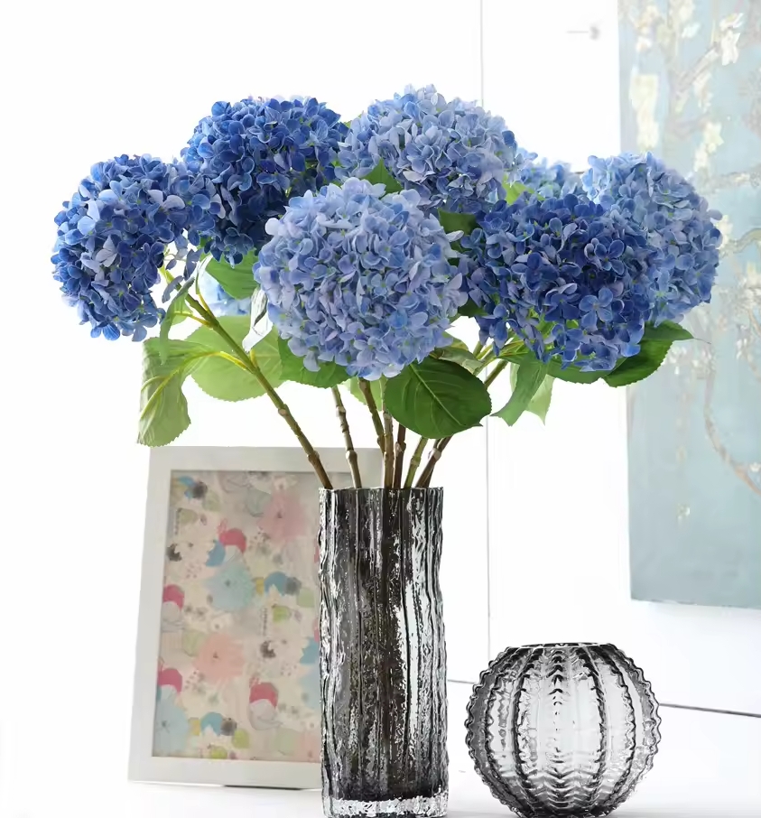 58cm Artificial Flowers Silk Hydrangea Bouque for Wedding Home Party Living Room Table Decoration Accessories