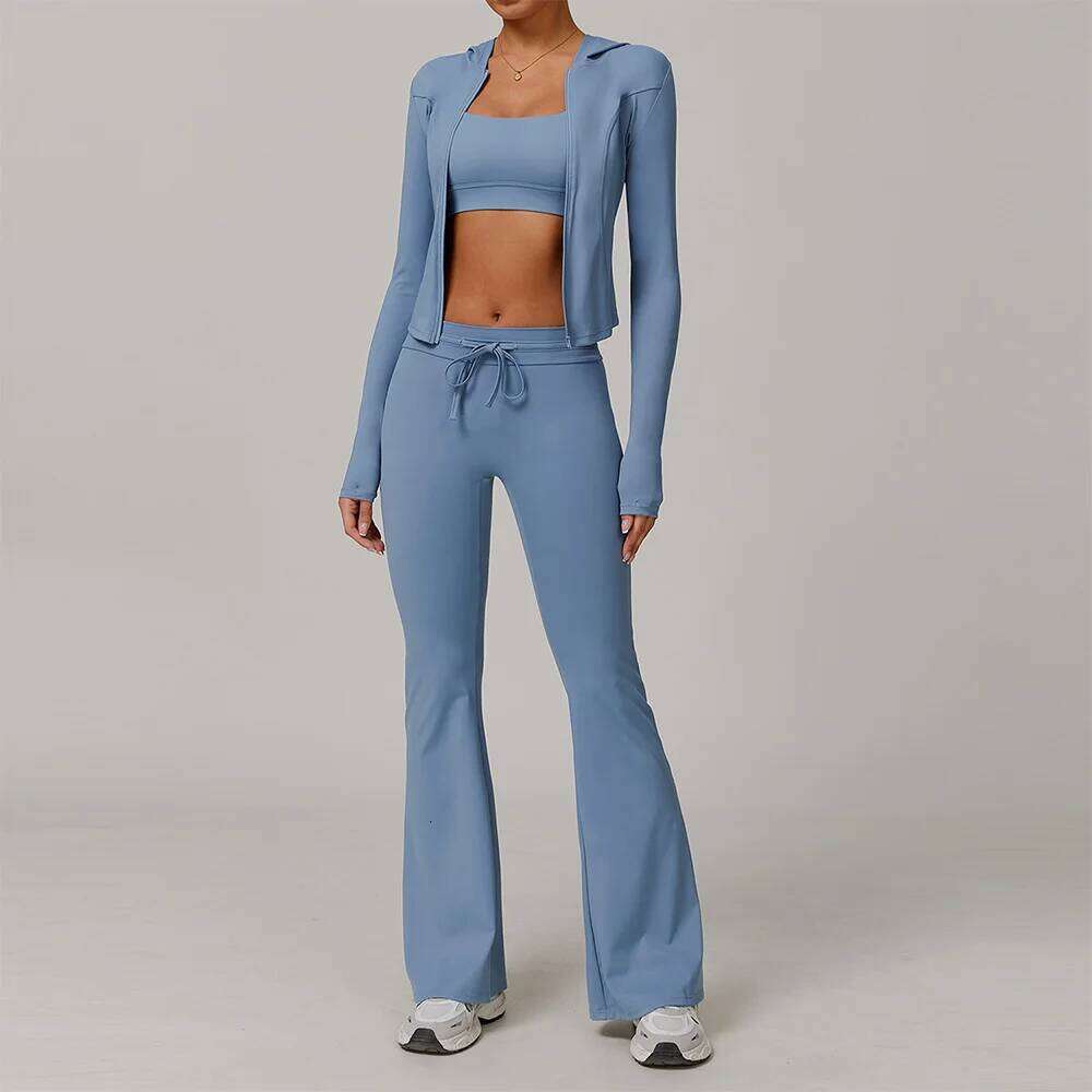 Clothes 2/3pcs Sportswear Yoga Suits For Women Fiess Set Tracksuits Sports Bra Gym Leggings Workout Long Sleeved