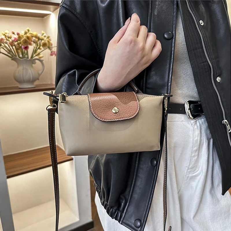 Ladies New Mini Handbag Retro Fashion Versatile Niche Design Shoulder Messenger Bag Handbag Nylon Fabric Dumpling BagC250522