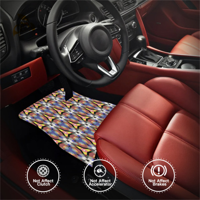 Car floor mats (4-piece design) made of polyester veet are suitable for most cars, trucks, , SUVs and can be washed with water new