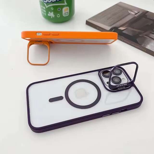DHgargets Suitable For Apple 16 Phone Magnetic Invisible Bracket, Integrated Lens Film TPU Computer Case