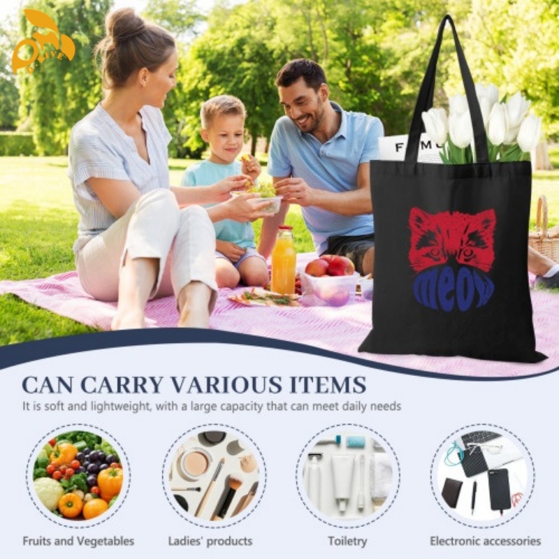 Free shipping. designers customize lightweight high-quality white and black full-print canvas tote bags