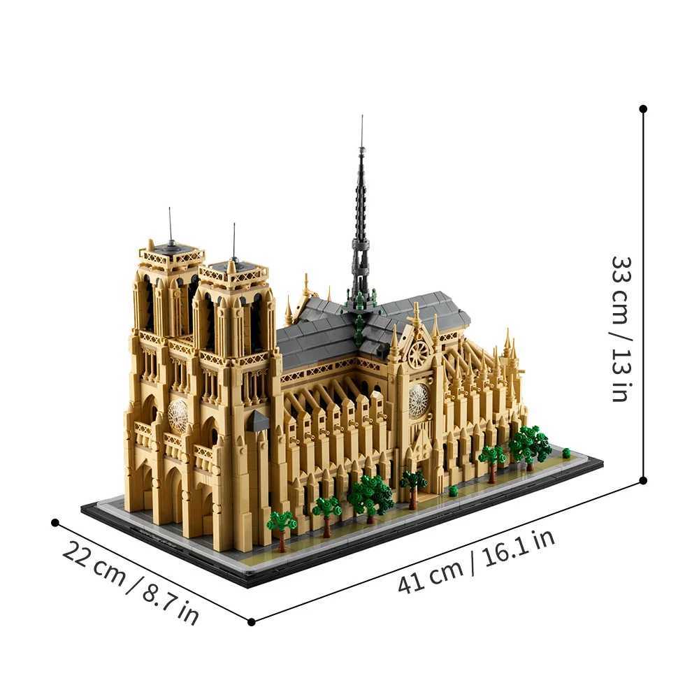 Notre-Dame de Paris Architectural Model Kit Collectible Building blocks Set for Adults Gift Idea for Lovers of History W250522