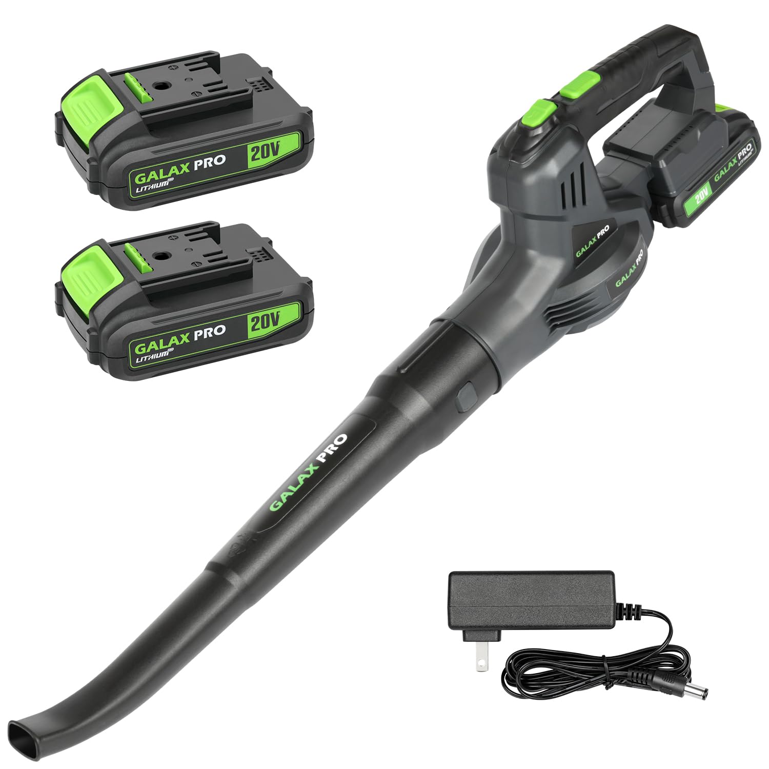 GALAX PRO 20V Powerful Leaf Blower 150MPH 230CMF Air Speed Cordless Leaf Blower with Soft Grip Handle for Working Electric Garden Blower for Lawn Care