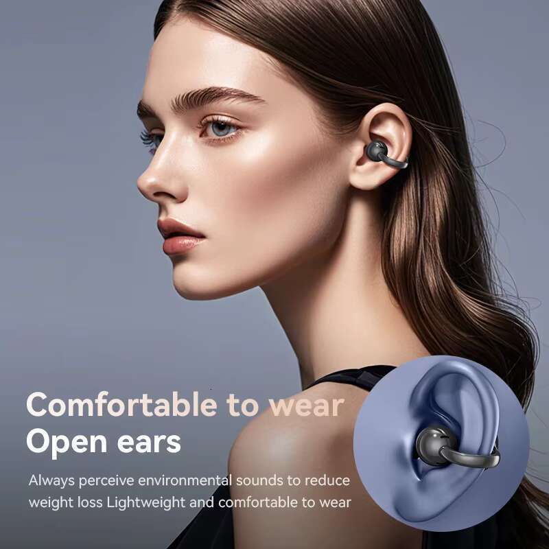 DHGadgets R100 Smart Touch Screen Ear Clip Bluetooth Comfortable to Wear Open OWS Sports Wireless Earphones