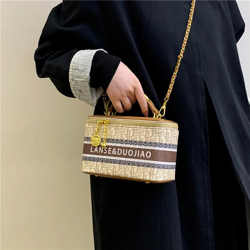 Designer Shoulder High Quality Women's handbag Purse Leather Makeup Golden Ball Chain Wandering Bag Travel Evening Bags Shopping bag