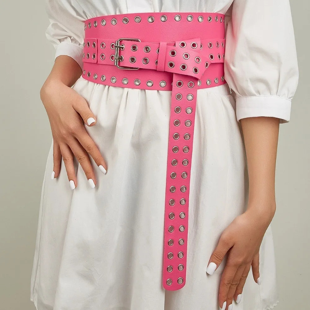 Fashionable Womens Belt Versatile Retro Elastic Waist Cover Dress with Waist Belt LR1706 250516