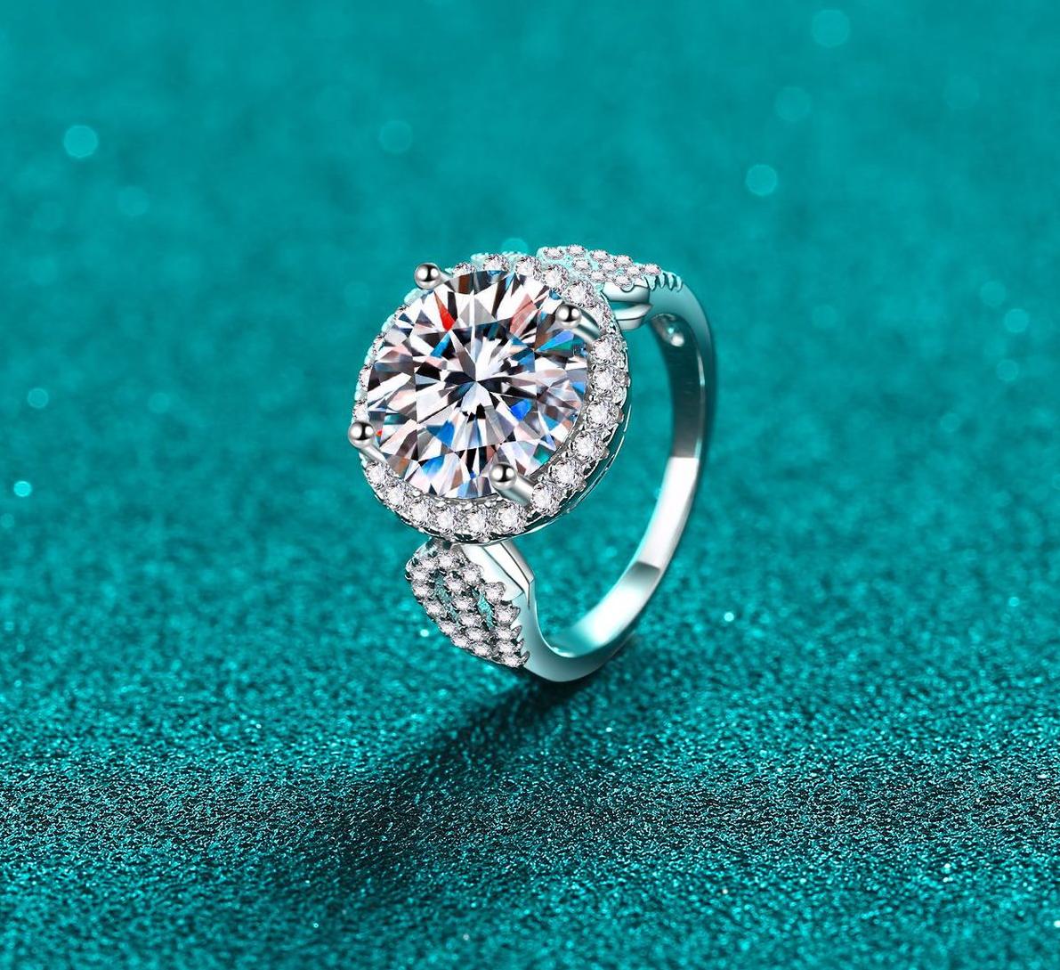 Chic Designer 5 CT Genuine Moissanite Diamond-Like Eternity Bands for Ladies