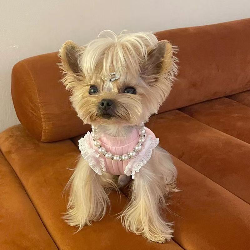 T00268 Pet Clothes Home Leisure Comfortable Pajamas Yorkshire Maltese Teddy Small Dog Pet Clothes