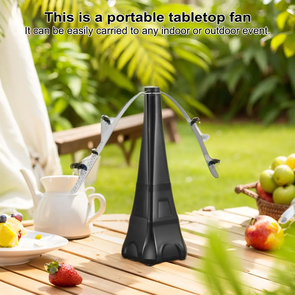 12Pcs Fly Repellent Fan Pest Table Keep Flies Away Spinner Battery Powered Deterrent for Outdoor Dining 250522