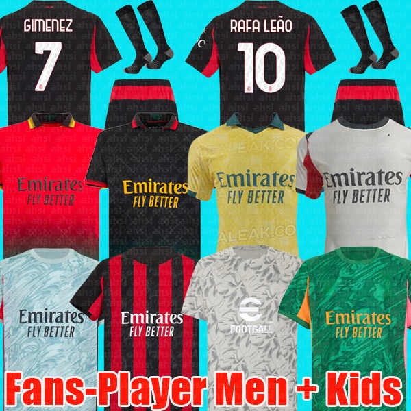 25 26 Gimenez 2025 RAFA LEAO TOMORI MUSAH MORATA JOVIC THEO PULISIC LOFTUS ac milian soccer jersey men kids Kit fourth 4th milan milanjersey