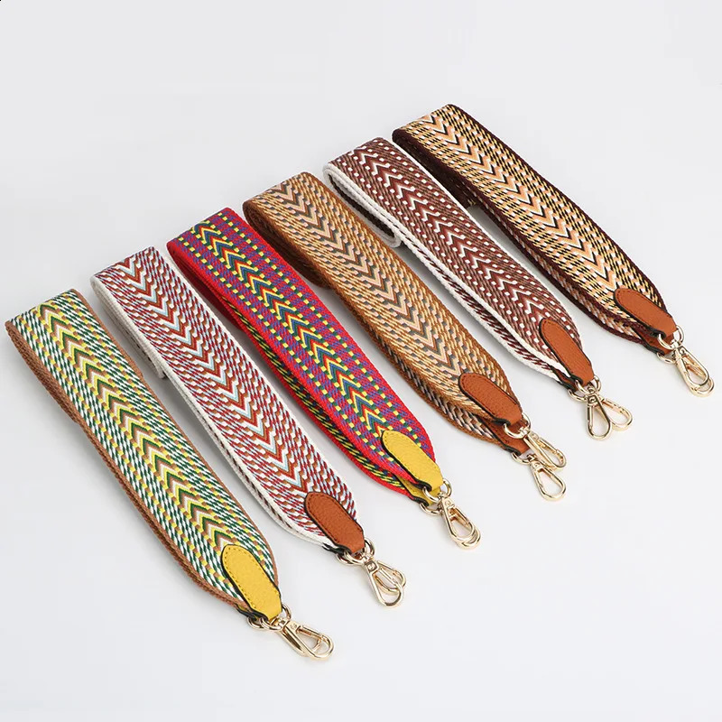 characteristic bag strap Wide shoulder strap Bohemian fabric woven cross-body bag strap Unisex retro fashion Wide webbing 250521