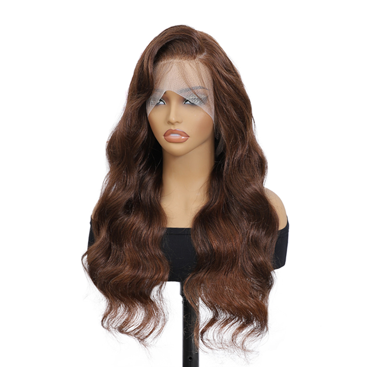 18 "-30" | 360 lace wig Body Wave human hair wig suitable for black women # 4 red brown pre pulled hairline natural baby hair
