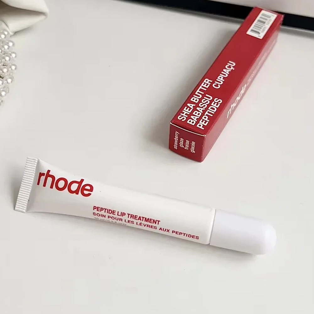 RHODE Makeup Lip Gloss Lip Plumper Liquid Lipstick 10ml Toast Espresso Raspberry Jelly Bean peppermint glaze Lip balm Moisturize Shiny Glitter Lipglos