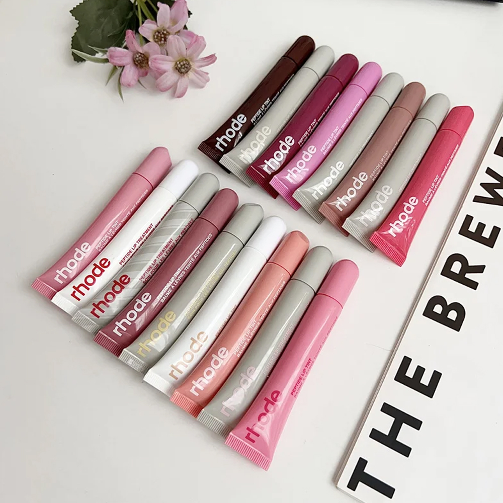 rhode Lip Glosses 14 Colors Lip Glosses Plump Moisturizing Lip Glaze Essence Gel Oil Long Lasting Nourishing Lipstick Care Products For Women Girls
