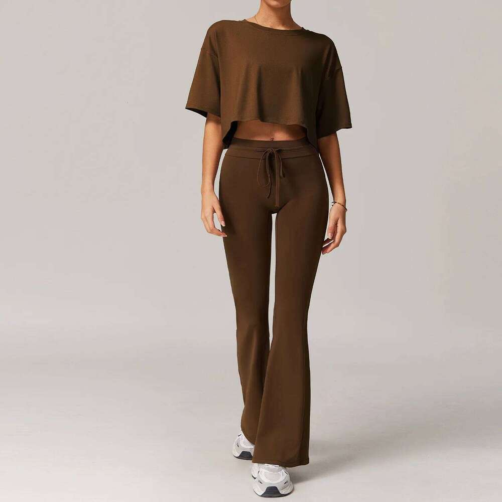 2PCS Suit Quick-Drying Gym Women Tracksuit Running Set Workout Long Sleeve Sports Shirt Yoga Clothing