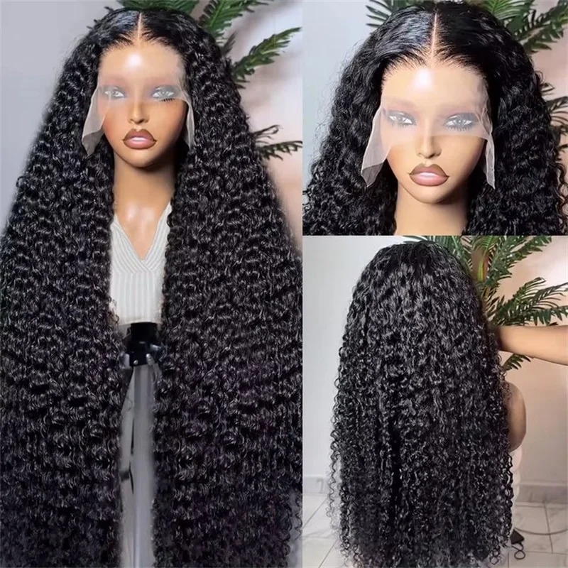 Transparent 250% Density Water Culry 360 Full Lace Frontal Wig Human Hair 40Inch Deep Wave 13x4 13x6 Hd synthetic Lace Front Wig For Women - view 5