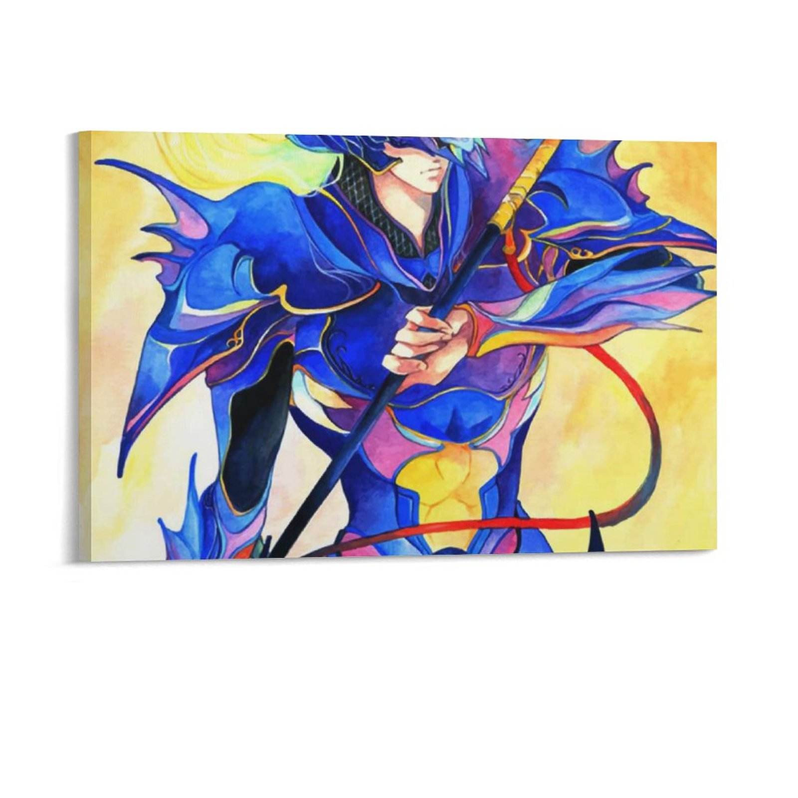 Home Decor Luxury Hanging Picture-Rectangle Game Final Fantasy Knights Warrior Frame-style Canvas Prints Wall Painting Wall Art Decor Print Picture