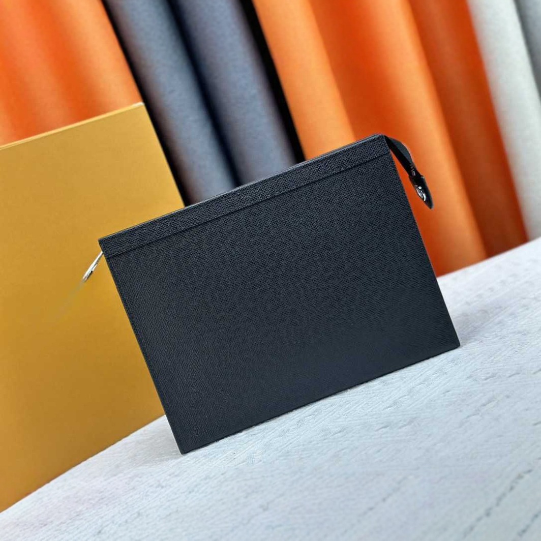 Designer handbags Men wallets High-end handbags Black checkered men's large-capacity black brown and grey wallets Business casual handbags