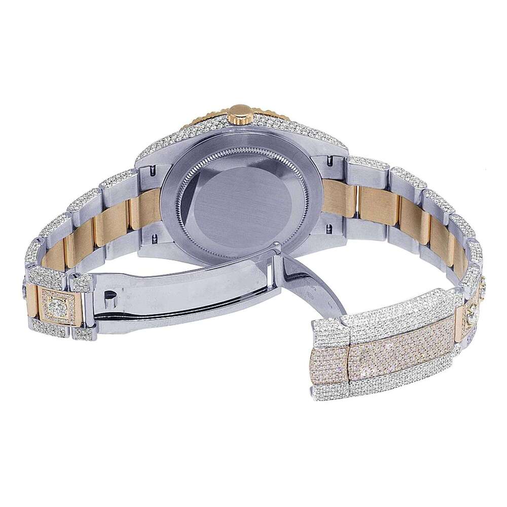 High-quality two-tone wristwatch with a completely chilled Arabic dial VVS date display, stylish and shiny, suitable for trendsetters