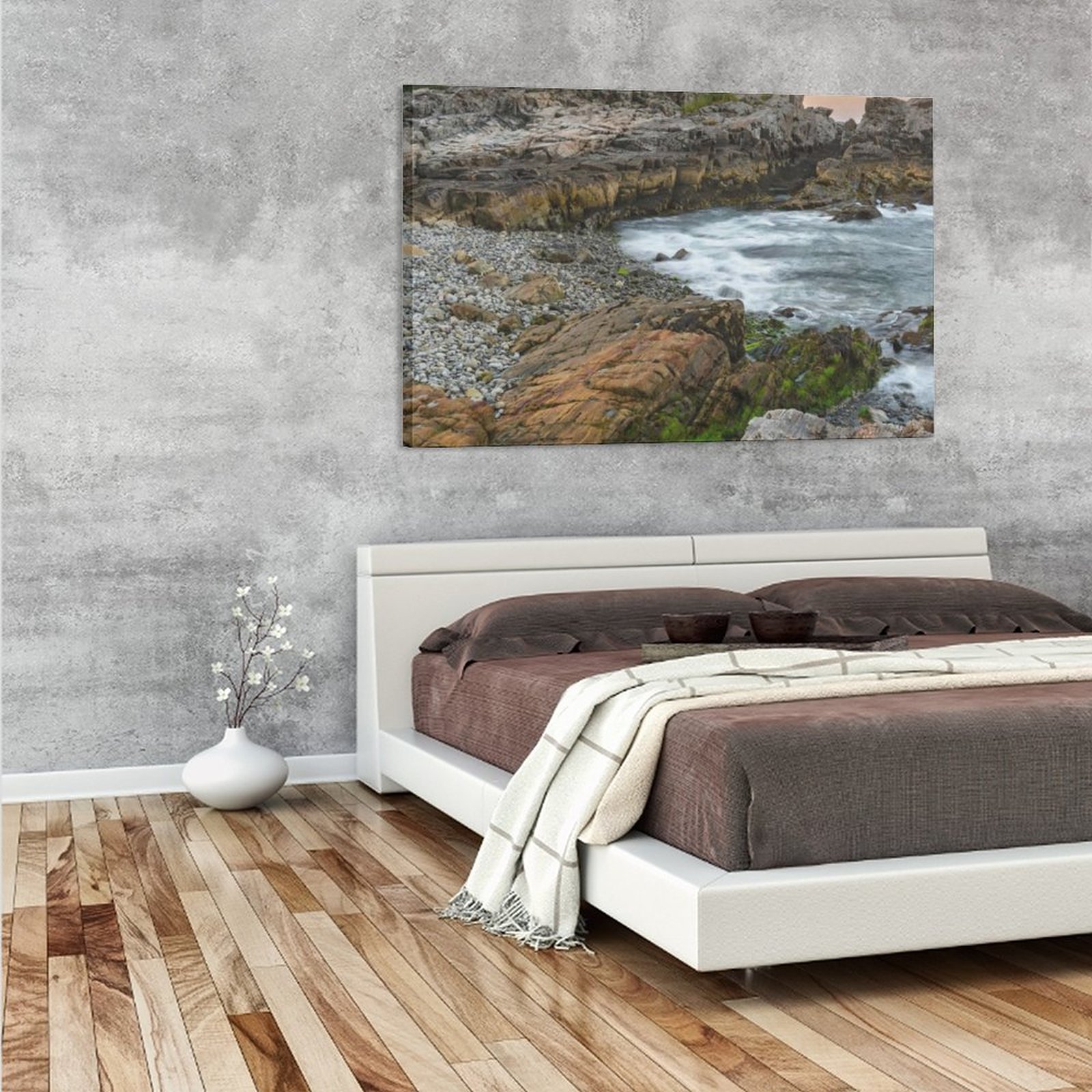 Wall Art Hanging Picture-Rectangle Cape Sea Lighthouse Frame-style Canvas Prints Wall Painting Decor Print Picture Painting Home Decor Luxury