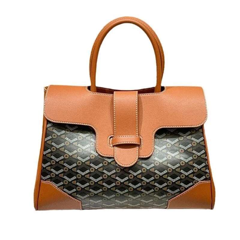 Dog Tooth Saigon High-End Feel Cross-Border New Commuter Versatile Shoulder Bag Large Capacity Tote Handbag Trendy