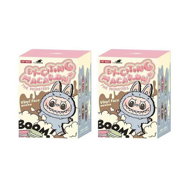 CUTE Labubu Heartbeat Macaron Face Series Blind Box Trendy Play Cute Handmade Model Mystery Box Collection Toy Birthday GiftT250522