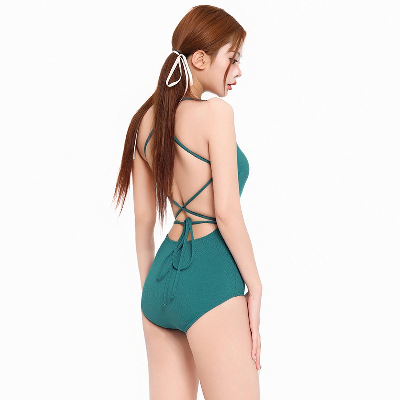 2025 New style Adjustable straps Women's One piece Swimsuit Sexy Back Design Tummy Control and Slimming Solid Color Ins Style Hot Spring Women�