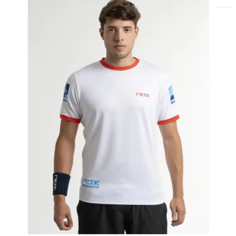 Mens T Shirts Cage Tennis T-Shirt Sports Shirt Spanish Top Athlete Padel Crewneck Short-Sleeved Breathable