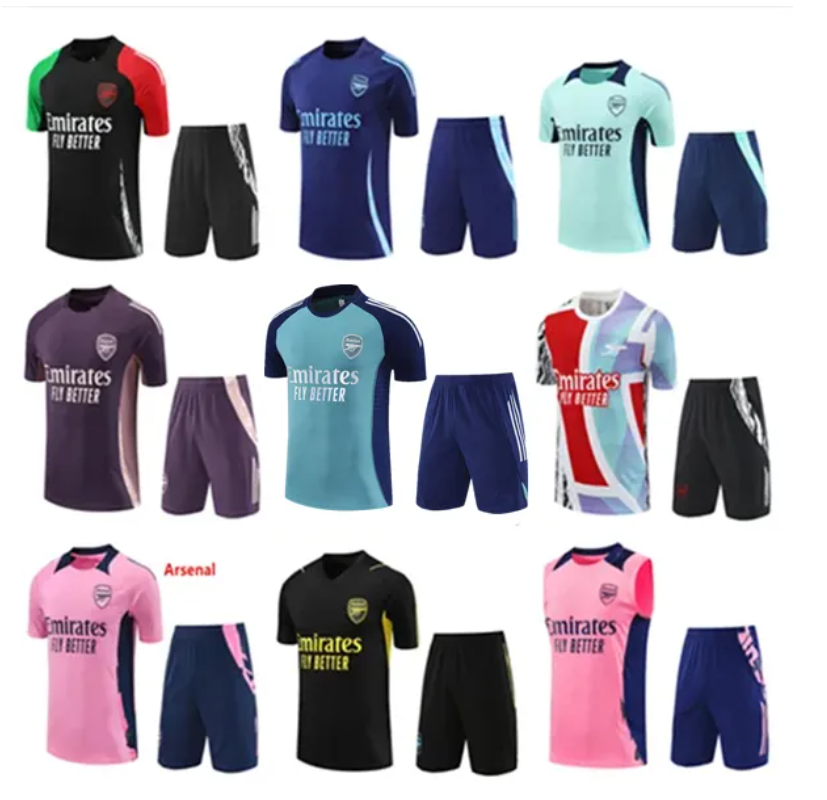 24 25 26 Arsen al tracksuit soccer jerseys PEPE SAKA 3/4 Short sleeves adult Gunners training suit ODEGAARD THOMAS TIERNEY SMITH ROWE Sportswear Men polo