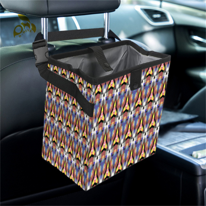 Car garbage bag made of polyester, beautiful durable, suitable for both car and home use, easy to carry