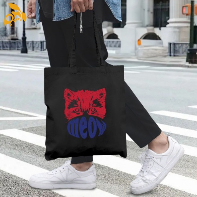 Free shipping. designers customize lightweight high-quality white and black full-print canvas tote bags