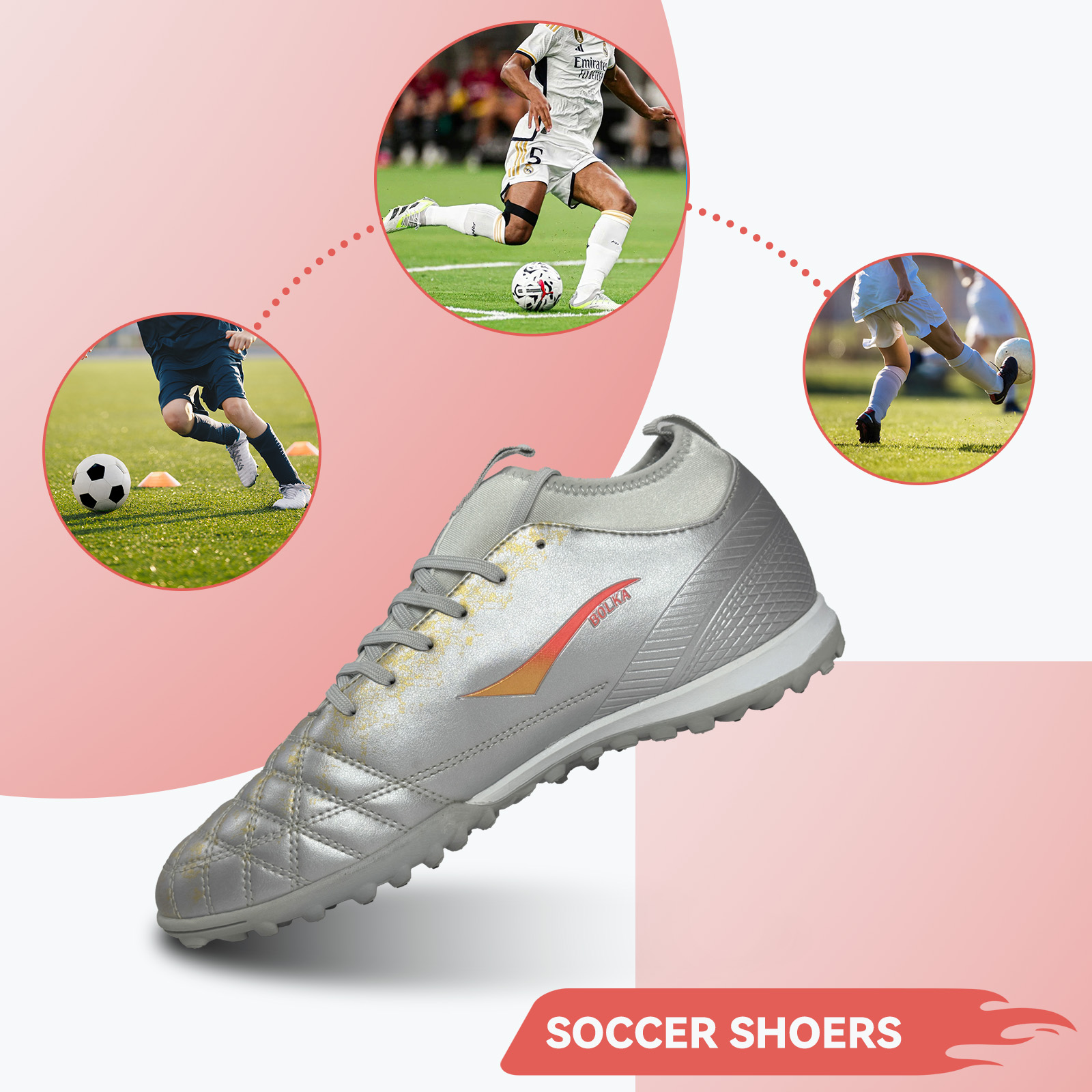 Professional Grade Customizable Men's Soccer Shoes - High Performance Trainers with Non-Skid Traction