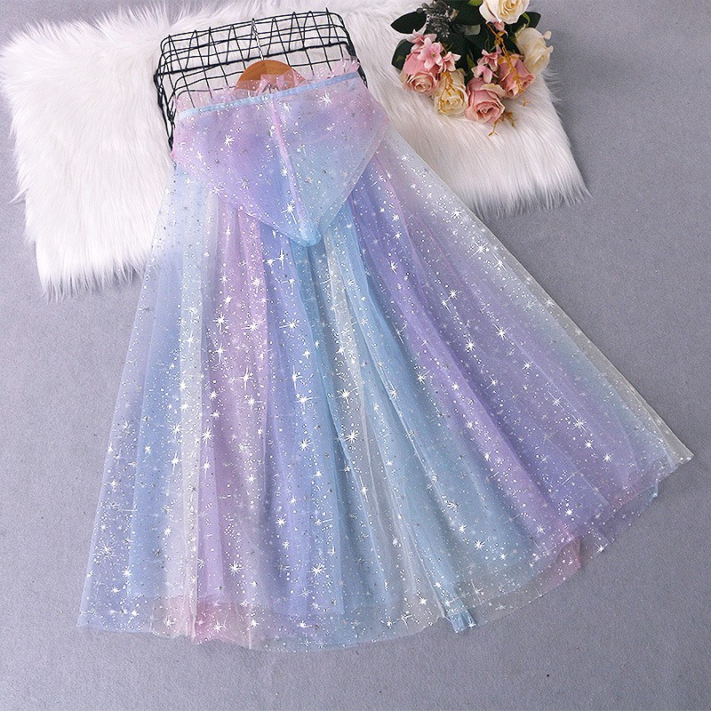 DISNEY toddler designer clothes infant designer clothes Girls' cape performance costume baby clothes designer Elsa princess Cape for children