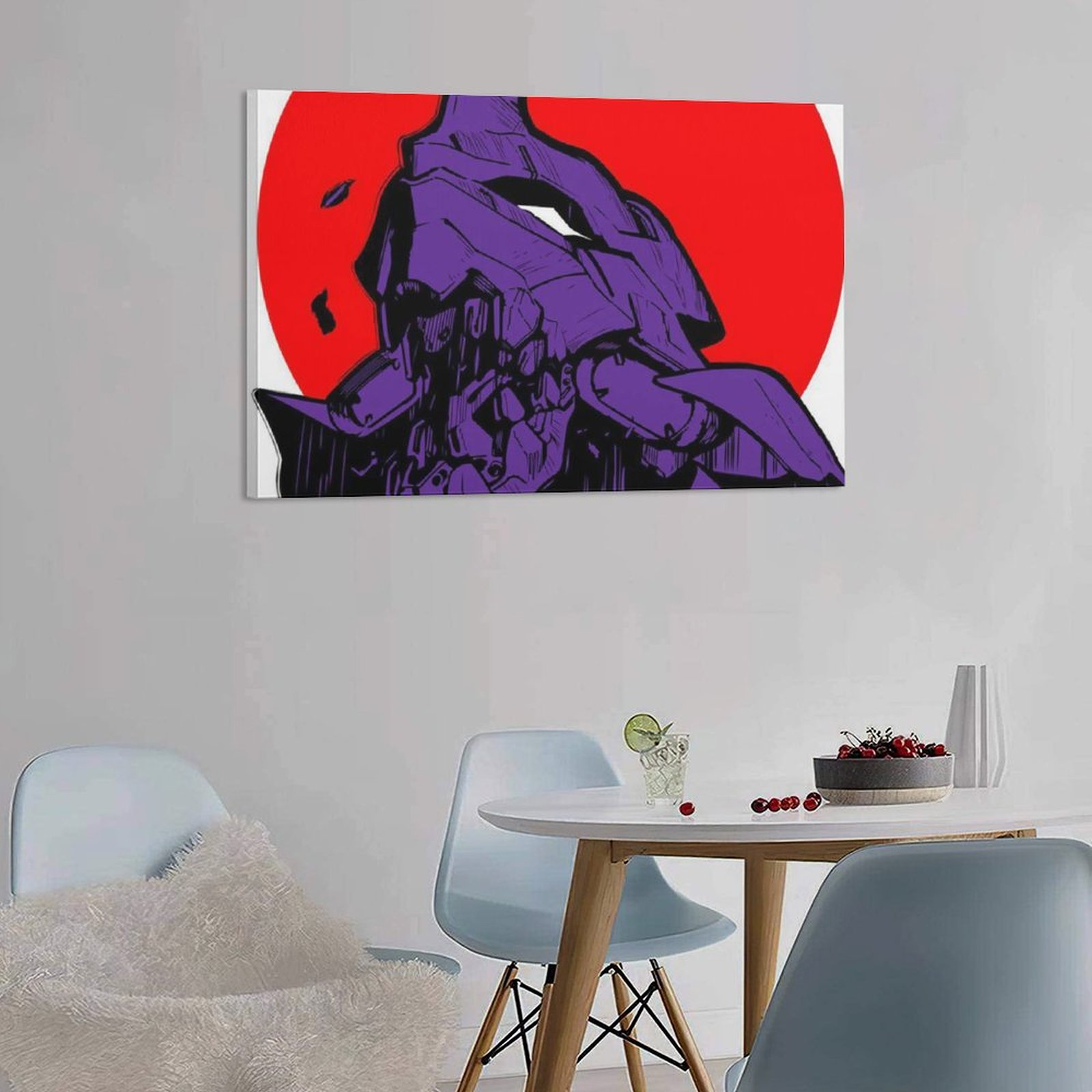 Wall Art Hanging Picture-Rectangle Anime Eva 01 Robot Frame-style Canvas Prints Wall Painting Wall Art Decor Print Picture Paintings for Living Room G