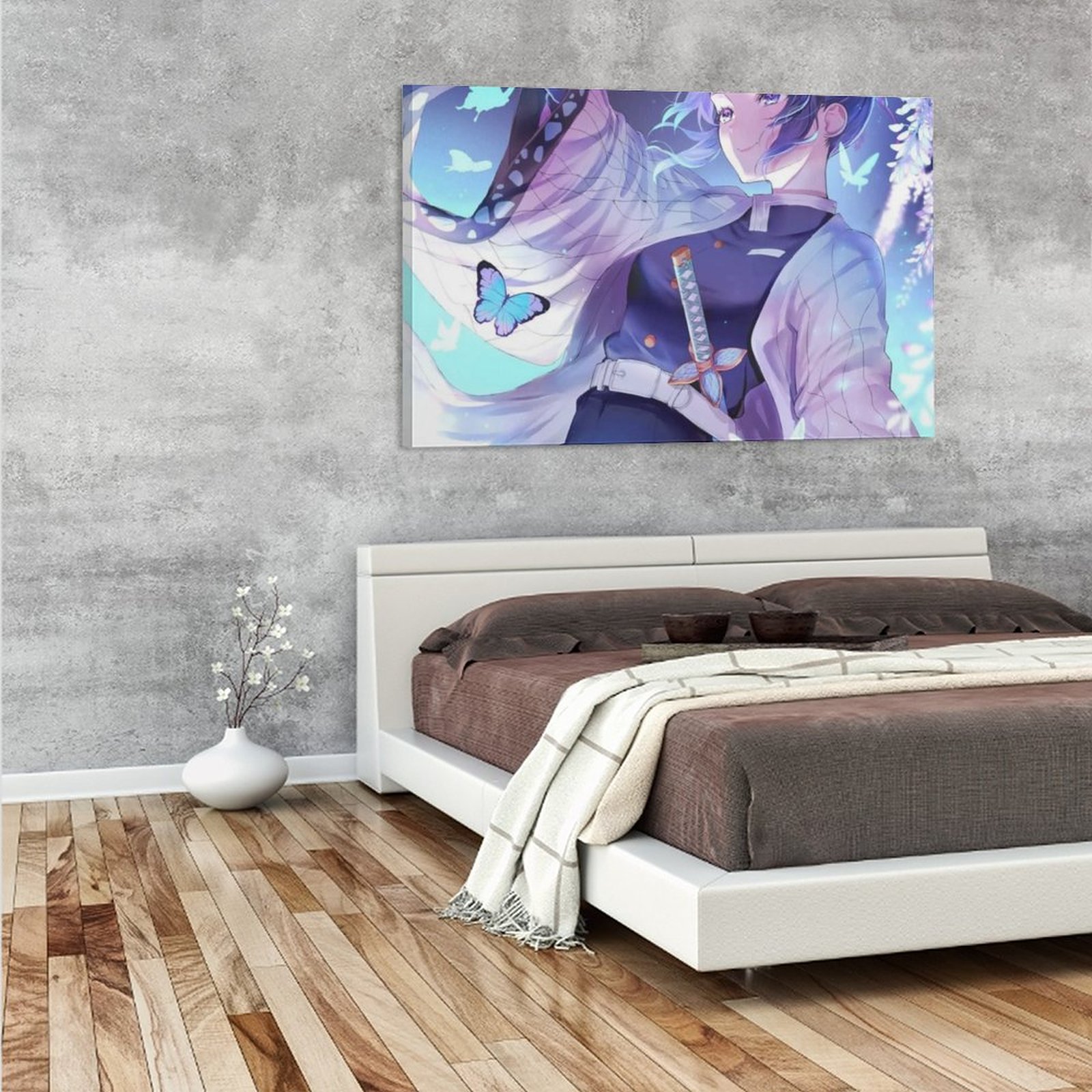 Home Decor Luxury Hanging Picture-Rectangle Demon Slayer Shinobu Kocho Anime Canvas Prints Wall Painting Wall Art Decor Print Picture Paintings for Li