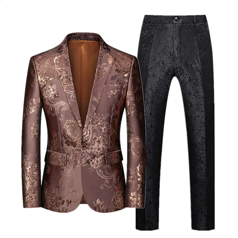 Men Suit 2-Piece Wedding Party Blazer and Pants Slim Fit Mens Suits Asian Size M-6XL JaquetPantalones 250517