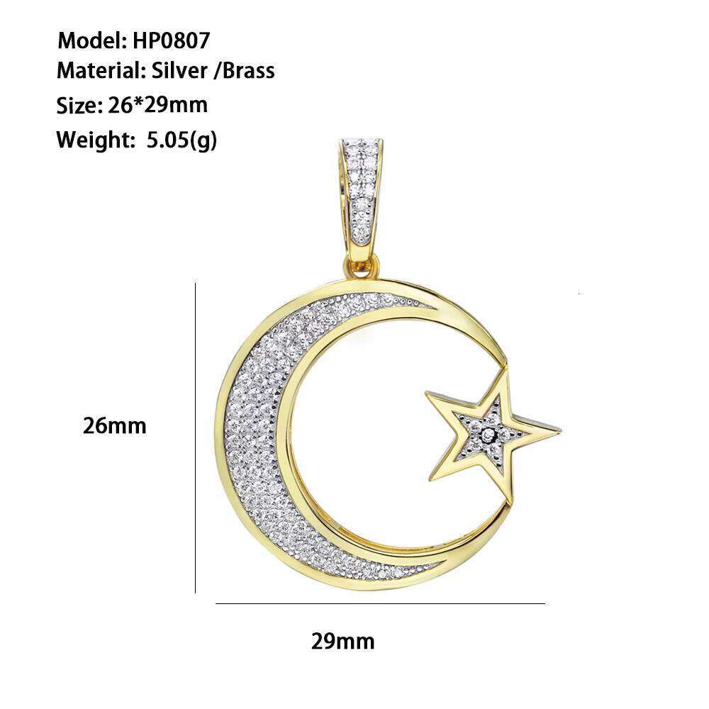 Fashion Dia Minimal Moon and Star Crescent Pendant for Women