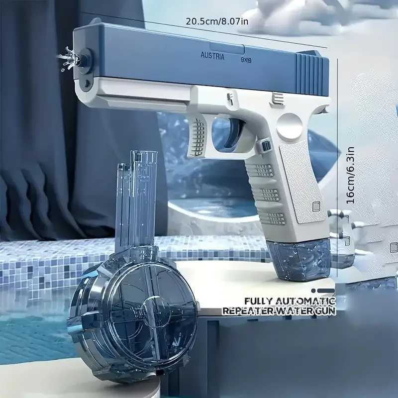 Rechargeable Electric Burst Water Gun - Perfect Summer Water Play Toy for Kids 5+! Christmas Halloween Thanksgiving Gift Y250522
