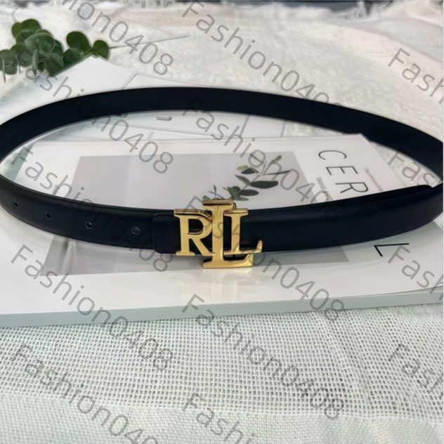 Luxury designer RLL Belt Ladies Letter Glossy Buckle Classic French Belt 2.5cm Classic Fashion belt Women's brand letter buckle leather classic men's designer belt AA
