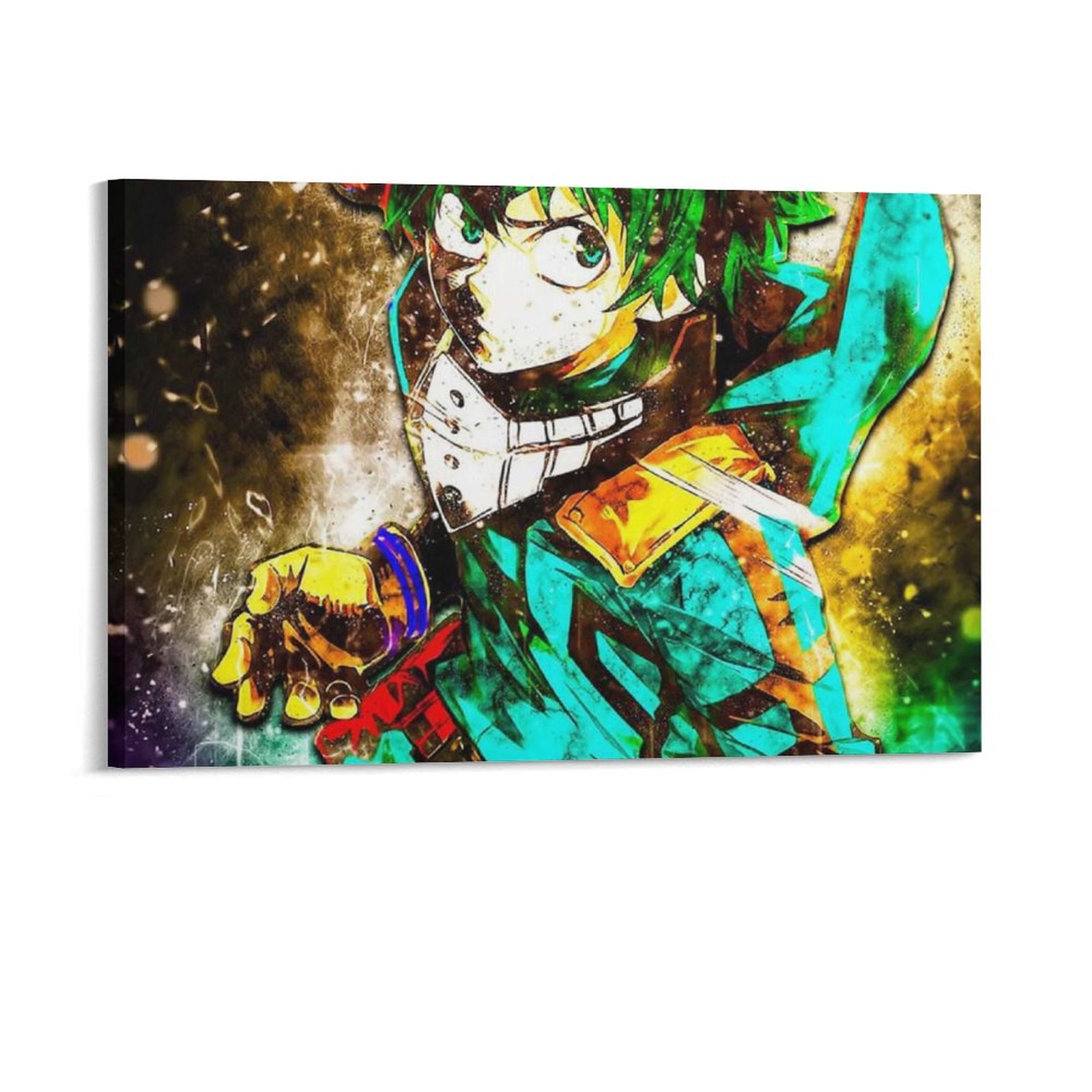 Wall Art Hanging Picture-Rectangle Anime Hero Academia Frame-style Canvas Prints Wall Painting Decor Print Picture Paintings for Living Room Gift ForB